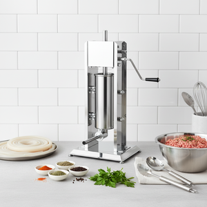 Máquina Manual de 5L para Hacer <span class=keywords><strong>Chorizo</strong></span> y Churros, Rellenadora Vertical de Salchichas de Acero Inoxidable - Product Image 5