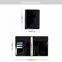 Yihe Best Selling 6-Colored Super Smooth Leather A6 Budget Binder Planner 6-Ring Bound Journal Gift/Office Use Divider Notebooks