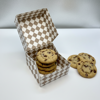 Boîte d'emballage personnalisée pliable en papier alimentaire pour biscuits et chips, avec dorure à chaud, pelliculage brillant, revêtement UV, logo OEM, recyclable