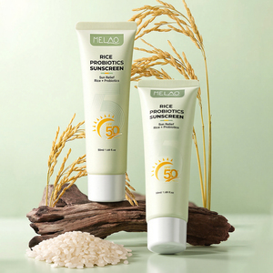 Crème solaire minérale SPF50 à l'oxyde de zinc, au riz et aux probiotiques, protection UV, effet éclat nourrissant, marque privée - Product Image 2