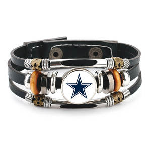 Brazalete con Logotipo de 32 Equipos de Fútbol Americano de EE. UU., Diseño Personalizado, Brazalete de Cuero con Logotipo de Equipos de la NFL - Product Image 4