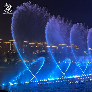 Suministro del fabricante de corona de agua Fuente de agua de baile musical Control DMX para espectáculo de fuente al aire libre grande - Product Image 2