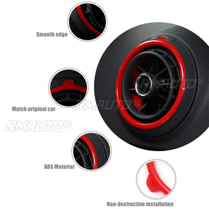 4 Piezas de Cubiertas Circulares para Salidas de Aire, Marco de Aire Acondicionado para Consola Central, Accesorios Interiores, Decoración de Ventilación para Audi A3 S3 2013-2016, Estilo de Coche - Product Image 5