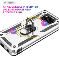 Casing Xiaomi Poco X3 Pro, Casing Ring, Kickstand, Pelindung Anti Benturan untuk Poco X3 NFC
