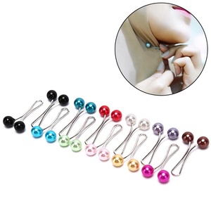 Nouveau Design prix usine femmes perle en forme de U broche écharpe Clip musulman Hijab écharpe clip - Product Image 1