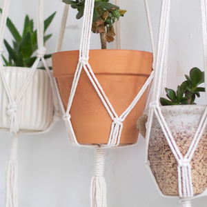 Panier de <span class=keywords><strong>jardinière</strong></span> <span class=keywords><strong>en</strong></span> Offre Spéciale ensemble suspendu support de Pot de fleur d'intérieur tenture murale cintres de plantes <span class=keywords><strong>en</strong></span> <span class=keywords><strong>macramé</strong></span> - Product Image 6