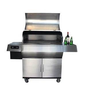 OEM contrôle intelligent Wifi allemagne Commercial Pro remorques professionnelles en acier inoxydable Barbecue cuisson fumeur gril pour Barbecue pour la vente en gros