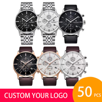 En stock 1 pièce, logo personnalisé, 50 pièces, montre-bracelet à quartz de luxe pour homme Pagani Design 2720, fabricant OEM ODM, boîte incluse.