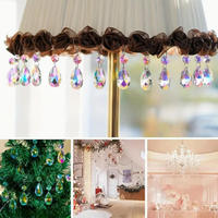 Guirnalda de Cristal con Diseño Art Deco, Prismas Colgantes para Decoración de Bodas, Lámpara de Araña Hecha a Mano con Estilo Lujoso