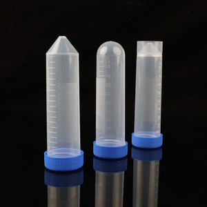 Hisamori Centrifuge Tubes 50ml Plastic With <b>Screw</b> Caps Pointed <b>Flat</b> Round Bottom Graduated Markings - Product Image 1