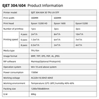 Imprimante d'étiquettes en TPU 3D texturées de 30 cm, machine d'impression textile de format A3, effet broderie, impression UV DTF en rouleau, imprimante d'autocollants