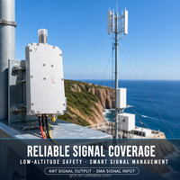 Module amplificateur de puissance RF GUORESOUN 4800M-4960M 100M-6000M 13W 25W 50W à gain élevé 48dB pour l'amélioration de la couverture