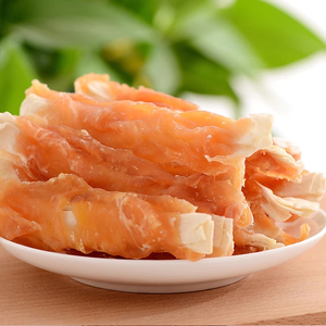 Rebanada de bacalao de alta proteína de alta calidad al por mayor de fábrica OEM ODM retorcida por entrenamiento de pollo recompensa golosinas para perros y gatos - Product Image 3