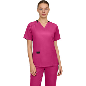 Daoyi Hospital Uniform Set V-Neck Unisex Polyester Woven Scrubs for Medical Use - Product Image 3