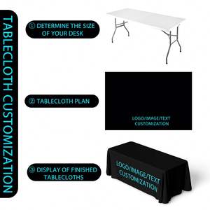 Mantel Personalizado para Ferias Comerciales de 4 pies/6 pies/8 pies, Tejido de Punto con Logotipo Impreso a Todo Color, Banner Publicitario para Promoción - Product Image 3