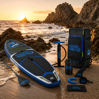 Planche de SUP gonflable pliable haut de gamme OEM personnalisée en Drop Stitch, stable et polyvalente, idéale pour les débutants en mer