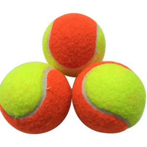 निर्माता कस्टम मेड बच्चों को दो रंग उच्च लोच और प्रतिरोधी रबर प्रशिक्षण टेनिस गेंद