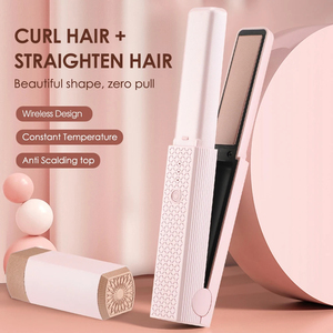Lisseur de cheveux sans fil USB, mini lisseur en céramique, fer à friser portable à 3 températures constantes pour les voyages - Product Image 2