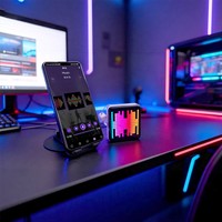 Layar Piksel LED Kontrol APP RGB IDot Matrix Display Animasi Teks DIY Power Bank Mini Genggam untuk Perjalanan Pesta Hadiah