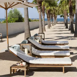 شعبية في الهواء الطلق الخشب للماء حديقة الباحة السرير السباحة بركة الشمس كراسي الشاطئ