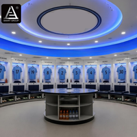 Armoire de Rangement Modulaire Intelligente pour Vestiaire de Club de Football et de Baseball avec Banc