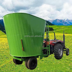 Dọc tmr thức ăn trung chuyển <span class=keywords><strong>Mixer</strong></span> <span class=keywords><strong>Wagon</strong></span> tự hành chăn nuôi động vật thức ăn trộn trộn spreader ba bánh máy với máy kéo - Product Image 1