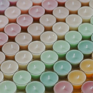 Colorido redondo pequeño té cera regalos perfumados naturales hechos a mano velas perfumadas del Día de San Valentín para salón de belleza de uñas - Product Image 2
