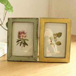 Wholesale Distressed Vintage Wood <strong>Picture</strong> <strong>Frame</strong> <strong>Shabby</strong> <strong>Chic</strong> Painted Botanical Art <strong>Frame</strong> for Farmhouse Home Tabletop Decor - Product Image 3