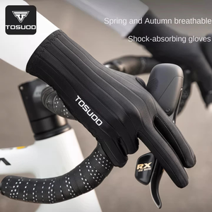 TOSUOD Cycling Gloves Bicycle Breathable Shock Absorbing Windshield Non-slip Sports Full Finger Gloves Spring Autumn Thin - Product Image 2