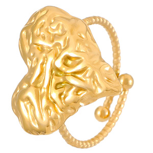 Stainless Steel Gold Plated Adjustable <b>Open</b> <b>Ring</b> Crab Turtle Starfish Shell Ocean Beach Vacation Vintage Jewelry For Women - Product Image 2