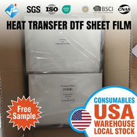 Hojas DTF Transparentes de Doble Cara A3 A4, Papel de Transferencia de Calor PET de 13*19 Pulgadas para Impresora de Inyección de Tinta Epson, Impresión Directa en Camisetas y Textiles