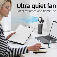 Ventilateur portable pliable 2026 Glacier II en métal à cinq vitesses avec fonction de sortie pour voyage et bureau