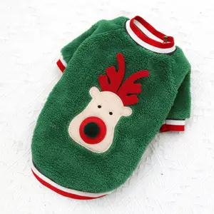 ready to ship green Christmas dog clothes for winter xxxl dog clothes pug dog clothes