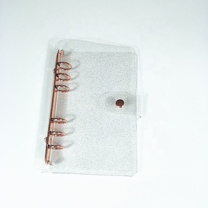 A5 <strong>A6</strong> Spiral PVC Transparent <strong>Notebook</strong> <strong>Diary</strong> Cover Gold and Rose Gold 6 Holes - Product Image 5