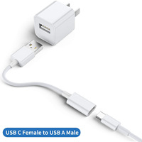 Adaptateur de charge de téléphone portable 20cm USB C femelle USB mâle tout nouveau câble d'extension de protection OTG pour une charge de téléphone pratique