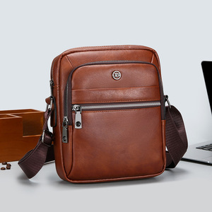 Nuevo Bolso Cruzado de Piel Sintética Vintage para Hombre, Impermeable, con Cierre de Cremallera, Forro de Poliéster, Gran Capacidad, para Verano - Product Image 5