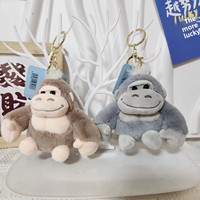 Porte-clés Peluche Gorille Réaliste Adorable, Pendentif pour Sac à Dos, Jouet en Peluche Singe Doux, Cadeau pour Enfants