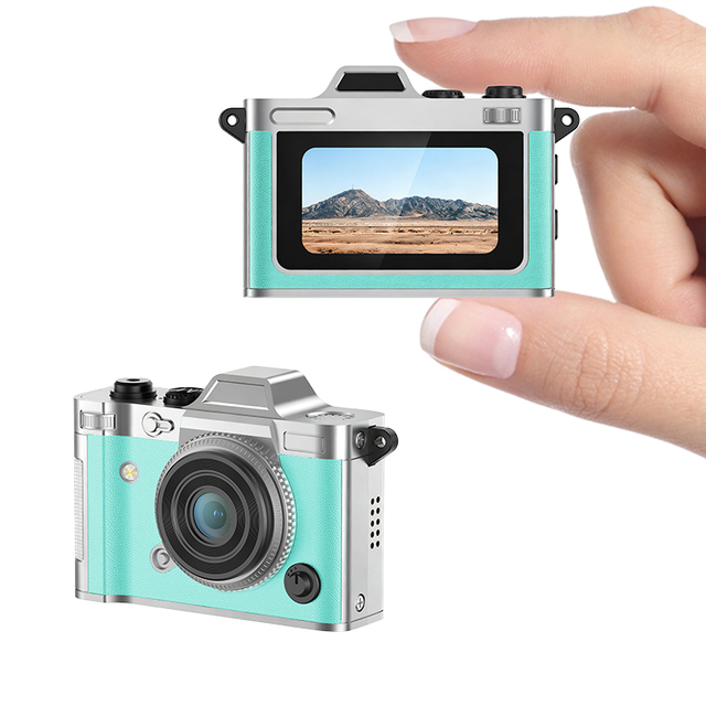 DC29S Retro Mini Digital Camera Genuine Leather Metallic Finish Ultra Lightweight CMOS Pocket Camera Instant Sharing OEM Factory