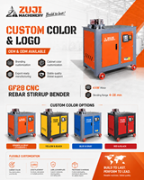 Machine à cintrer les étriers en acier au carbone automatique à haute productivité 380V, personnalisée en usine, GF28 CNC ZUJI, moteur 4kW