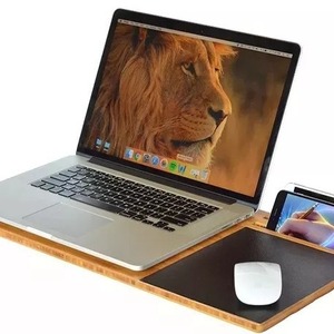 Bamboo Laptop <b>Desk</b> Mat With Mouse Pad 56.8x28.8cm For Home Office <b>Study</b> Use - Product Image 1