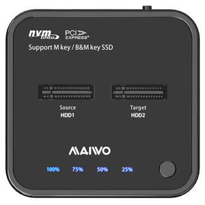 MAIWO OEM tipo C GEN2 a <span class=keywords><strong>M</strong></span> key NVMe <span class=keywords><strong>M</strong></span>.<span class=keywords><strong>2</strong></span> SSD Enclosure 2bay NVMe enclosure con clone offline - Product Image 6