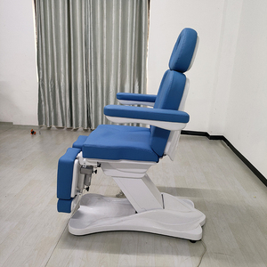 Mavi deri 5 motorlar elektrikli güzellik salonu kozmetik dövme koltuğu yatak lüks ayarlanabilir uzanmış fizik tedavi masaj yatağı - Product Image 5