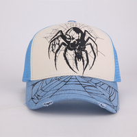 Créez votre propre logo, casquettes de baseball en mesh à 5 panneaux, casquettes de camionneur personnalisées imprimées pour hommes