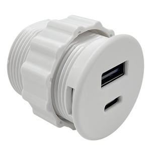 Sofá Muebles Pequeño Enchufe Circular Abierto USB Embedded Solitaire Toma de corriente de escritorio - Product Image 1