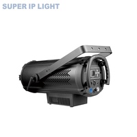 Projecteur LED profilé pour studio et théâtre, 400W (350W COB), sans ventilateur, silencieux, 50000H, CRI95, avec moteur, zoom, gradateur linéaire et boîtier en aluminium