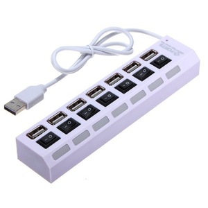 Ports 7 Port <b>Usb</b> 2.0 Hub With Individual <b>Switches</b> High Speed Data Transfer For Computer Use - Product Image 2