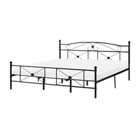 Lit en métal design européen 140x200cm 160x200cm 180x200cm Noir Blanc