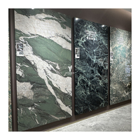 Ubin Porselen Sintered Stone Ukuran Besar 1200x2400, Motif Marmer Putih Calacatta, untuk Latar Belakang TV, Kamar Tidur, dan Ruang Tamu, Gaya Modern