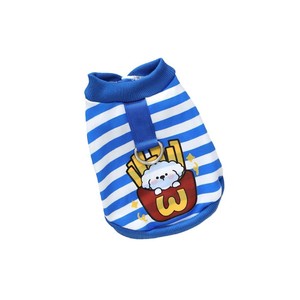 Chaleco para perro con forro polar a rayas y estampado de patatas fritas, rojo y blanco, para mascotas, uso en exteriores - Product Image 5