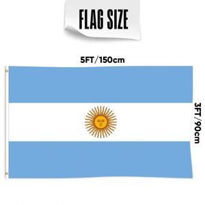 Drapeau argentin le plus vendu en polyester 3x5 pieds, impression de haute qualité pour décoration extérieure - Product Image 1